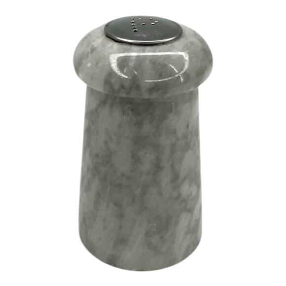 Vintage Good Wood Dark Gray Marble Stone Pepper Shaker - Picture 1 of 3